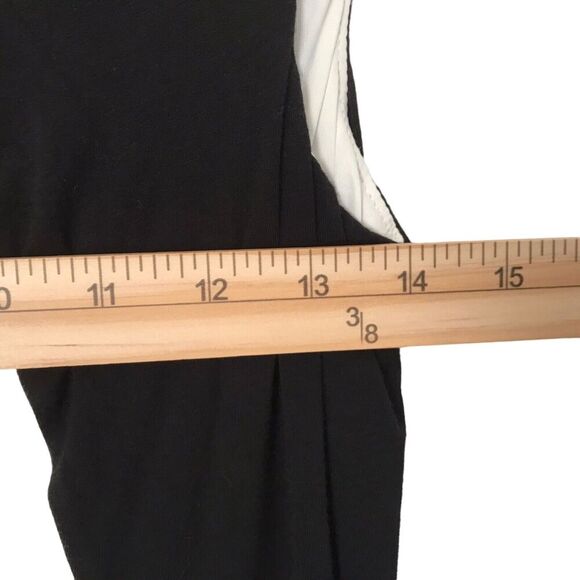 Ann Taylor Petite Dress Size 6P Black White Colorblock Asymmetric Handkerchief - Picture 6 of 10